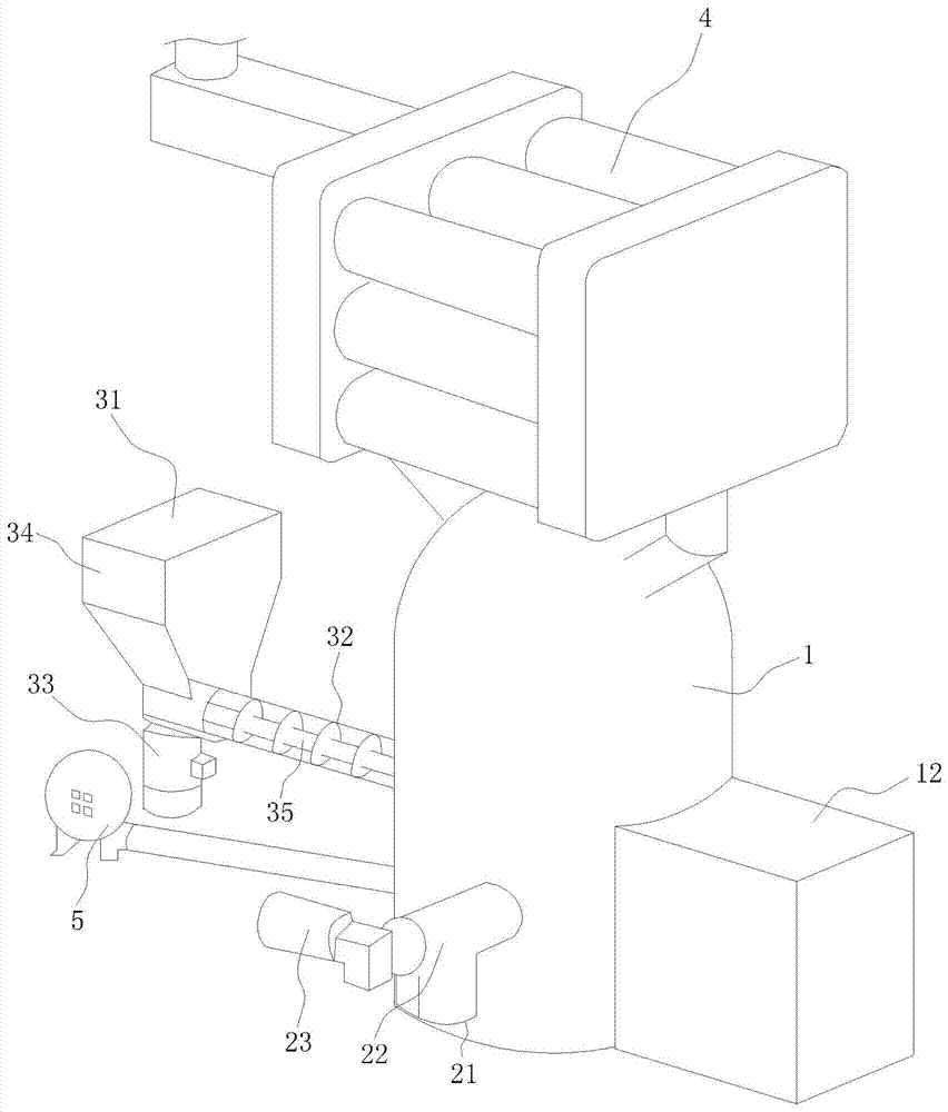 An automatic ash-cleaning oven heating equipment