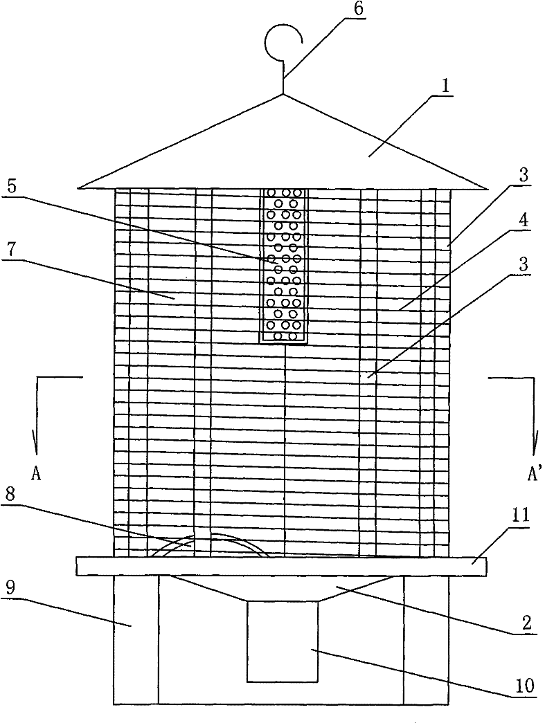 Trap lamp special for greenhouse