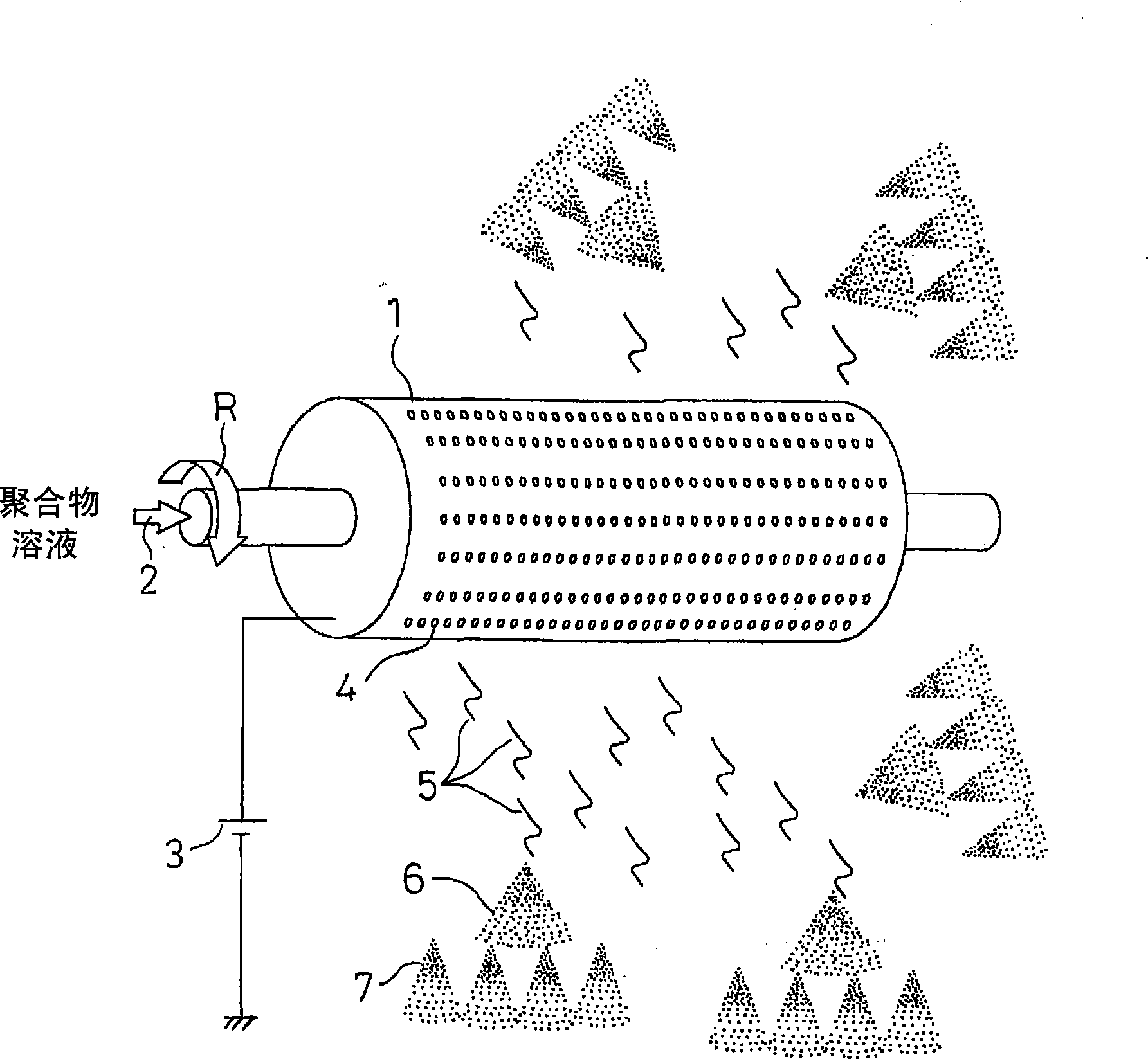 Method and apparatus for producing nanofiber and polymeric web