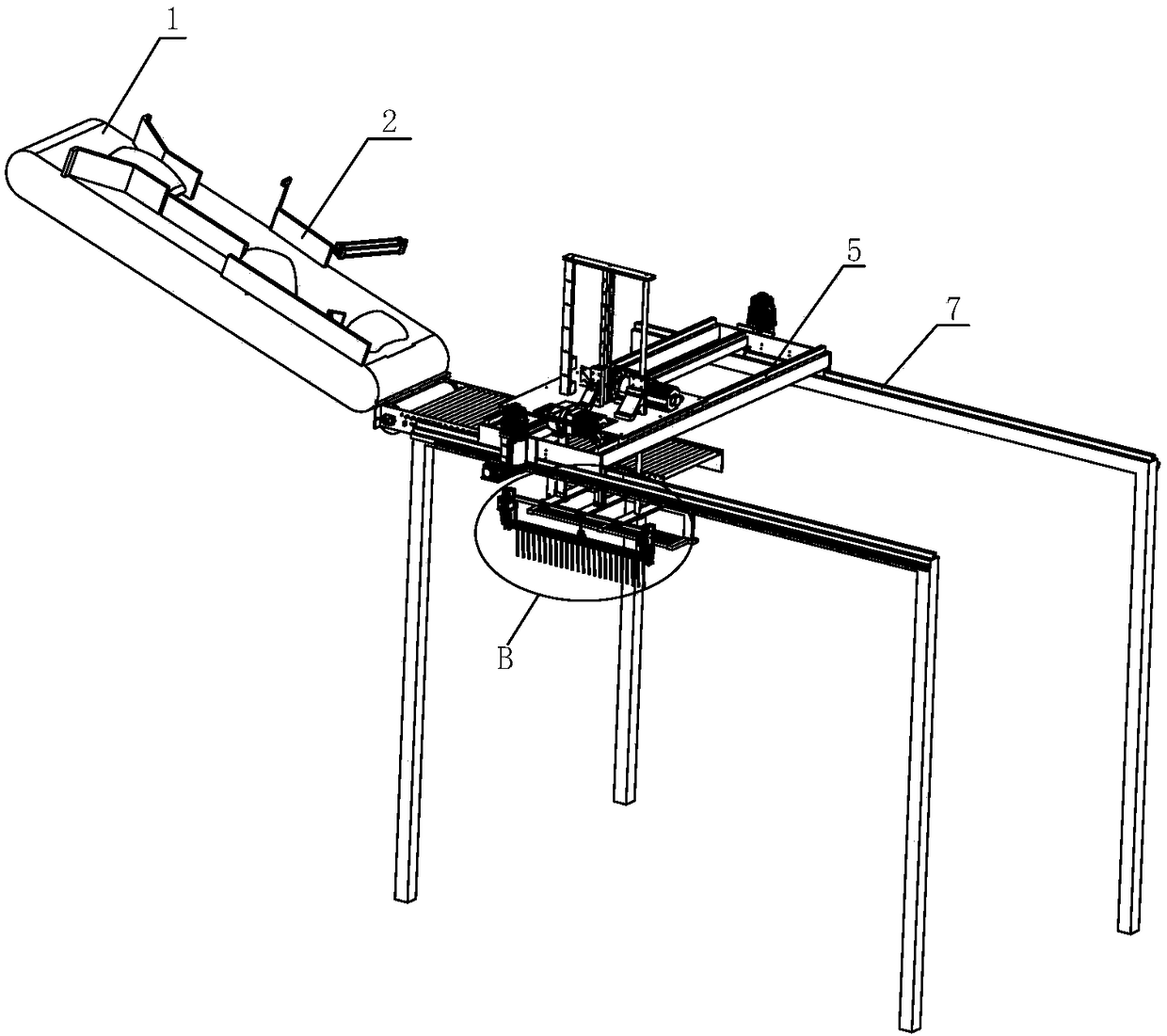 An automatic loading machine for bagged materials