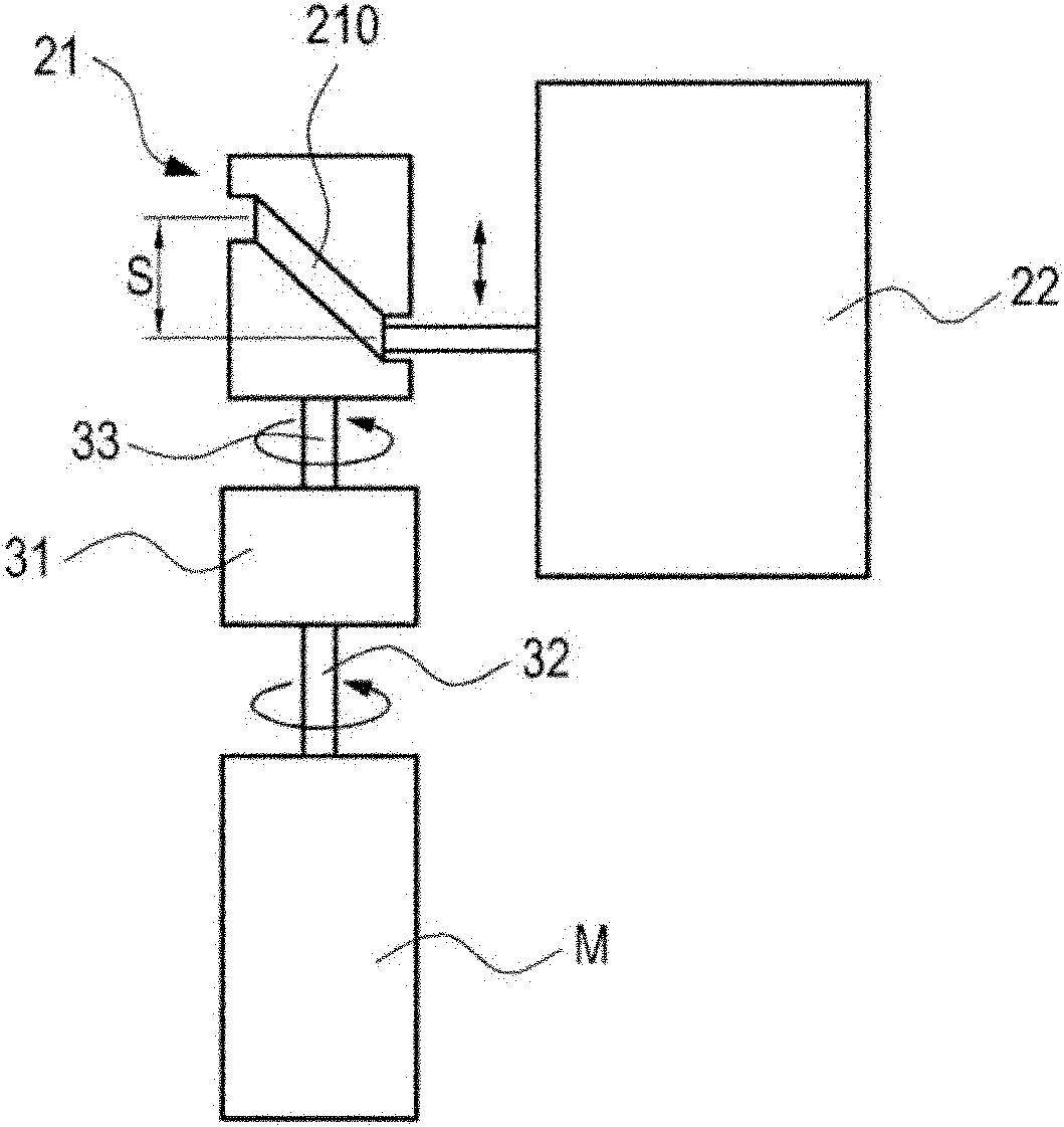 Focus controlling device for a beam projector