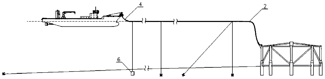 Pipeline layout system for snorkeling aquaculture net cage and operation ship