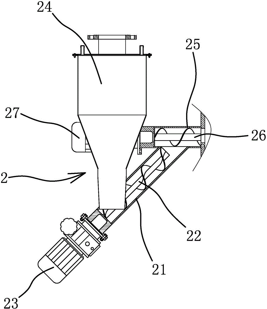 Sealing structure of screw kiln