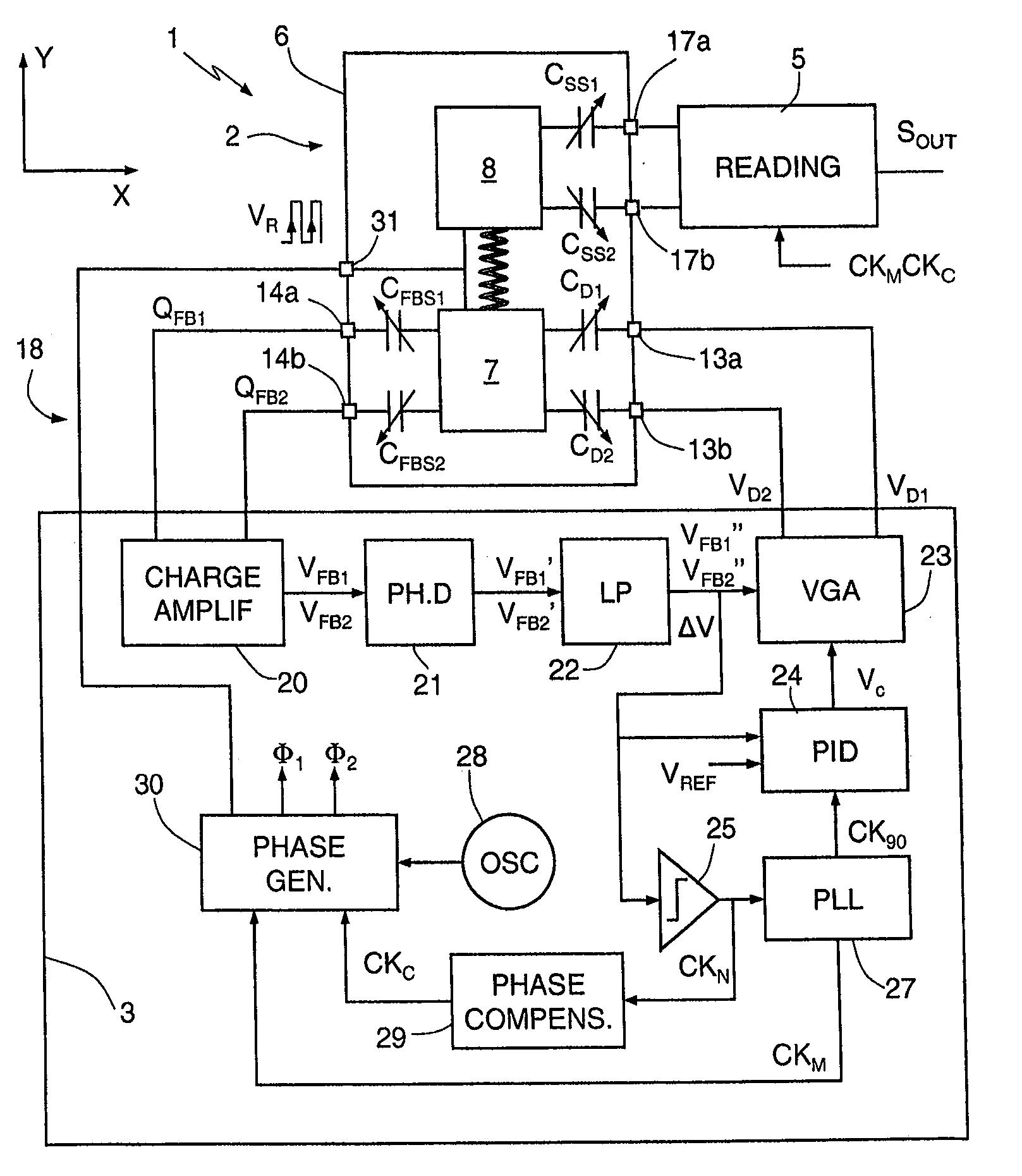 Microelectromechanical gyroscope with position control driving and method for controlling a microelectromechanical gyroscope