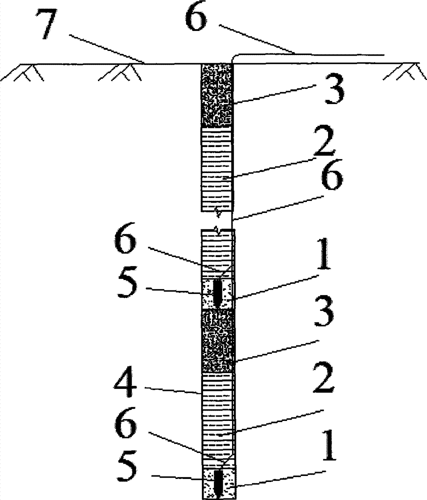 A method for embedding a multi-hole pore water piezometer