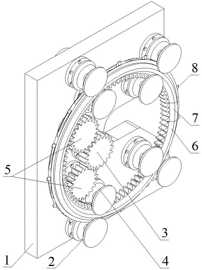 Dual-conical-surface supporting rotary tool device