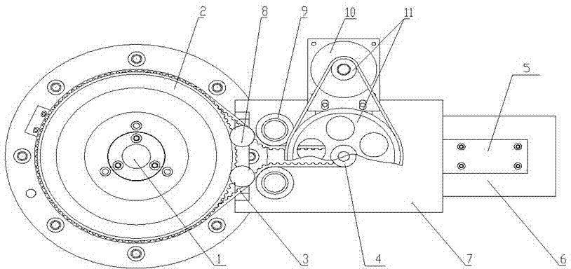 Main shaft transmission used for gear measurement center