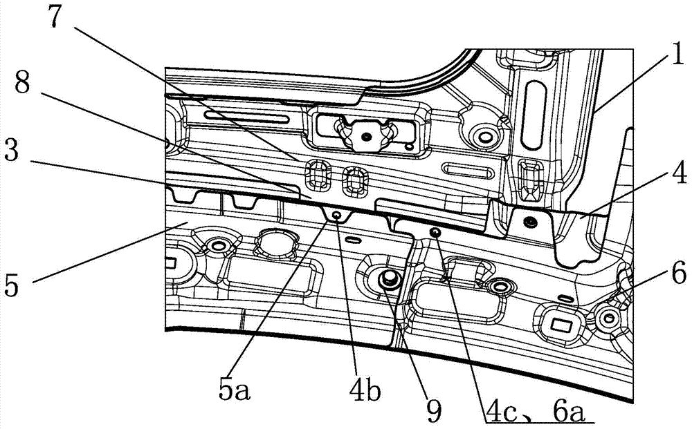 Top cover and side wall welding assembly structure