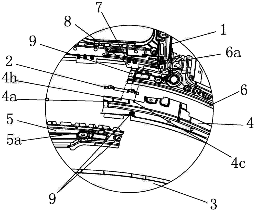 Top cover and side wall welding assembly structure