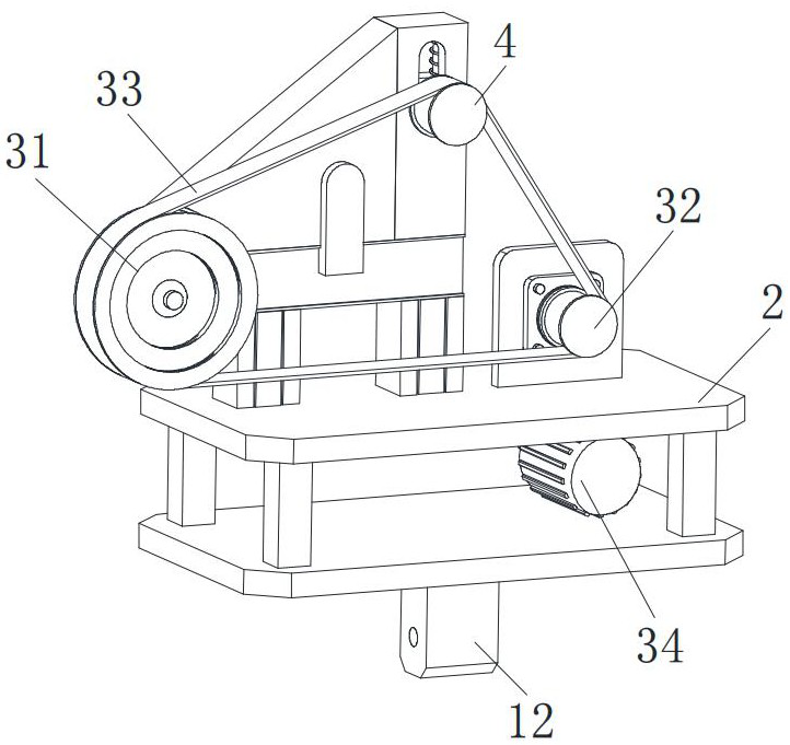 A washing machine cover abrasive belt grinding workbench