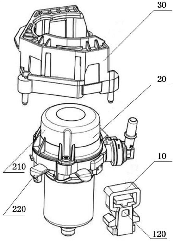 Vibration reduction block for vacuum pump and vacuum pump assembly