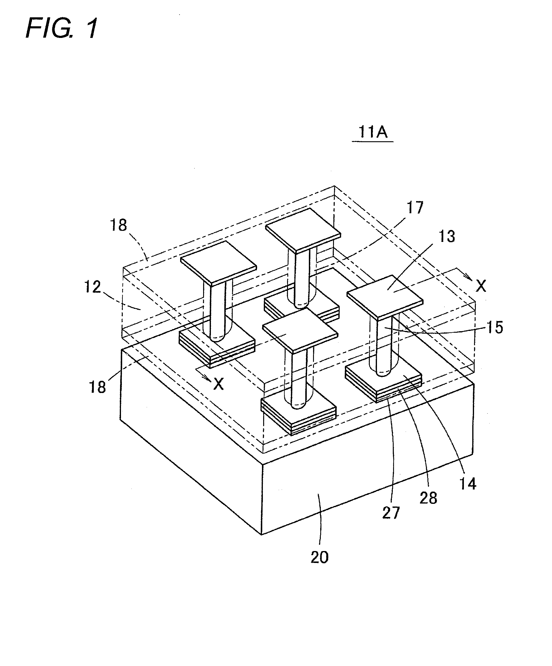 Electrode portion structure