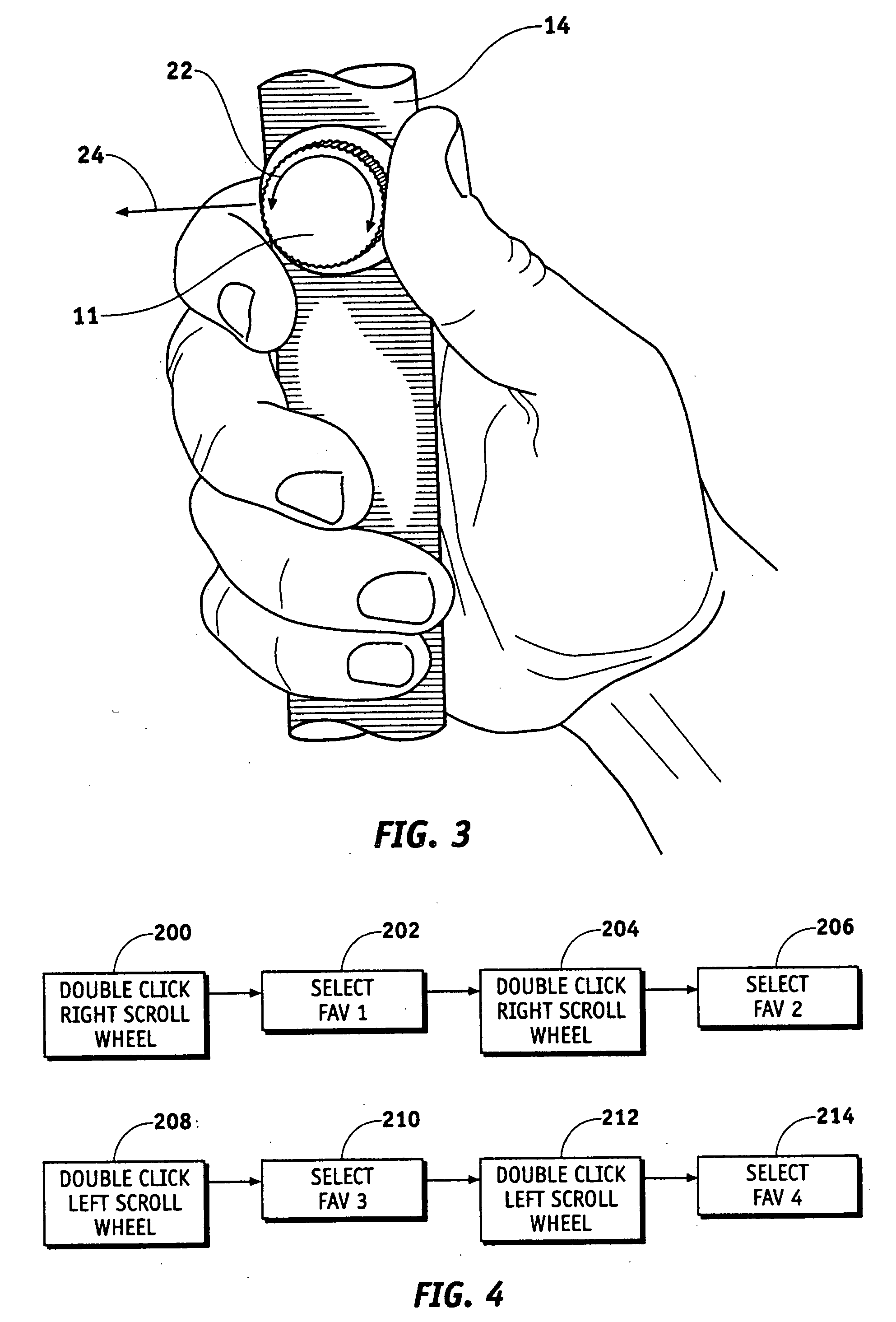 Steering wheel mounted scroll wheel and method