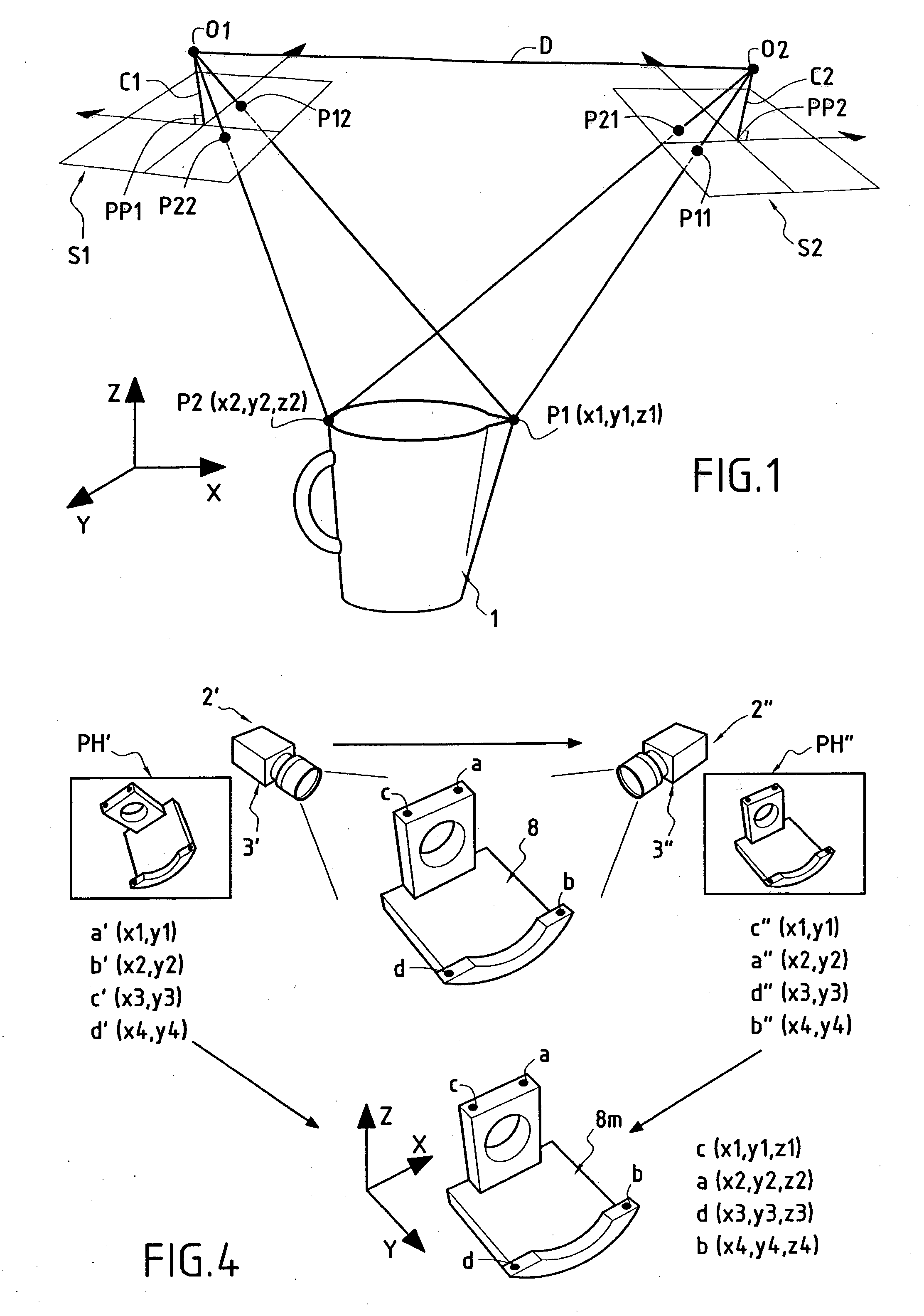 System and a method of three-dimensional modeling and restitution of an object