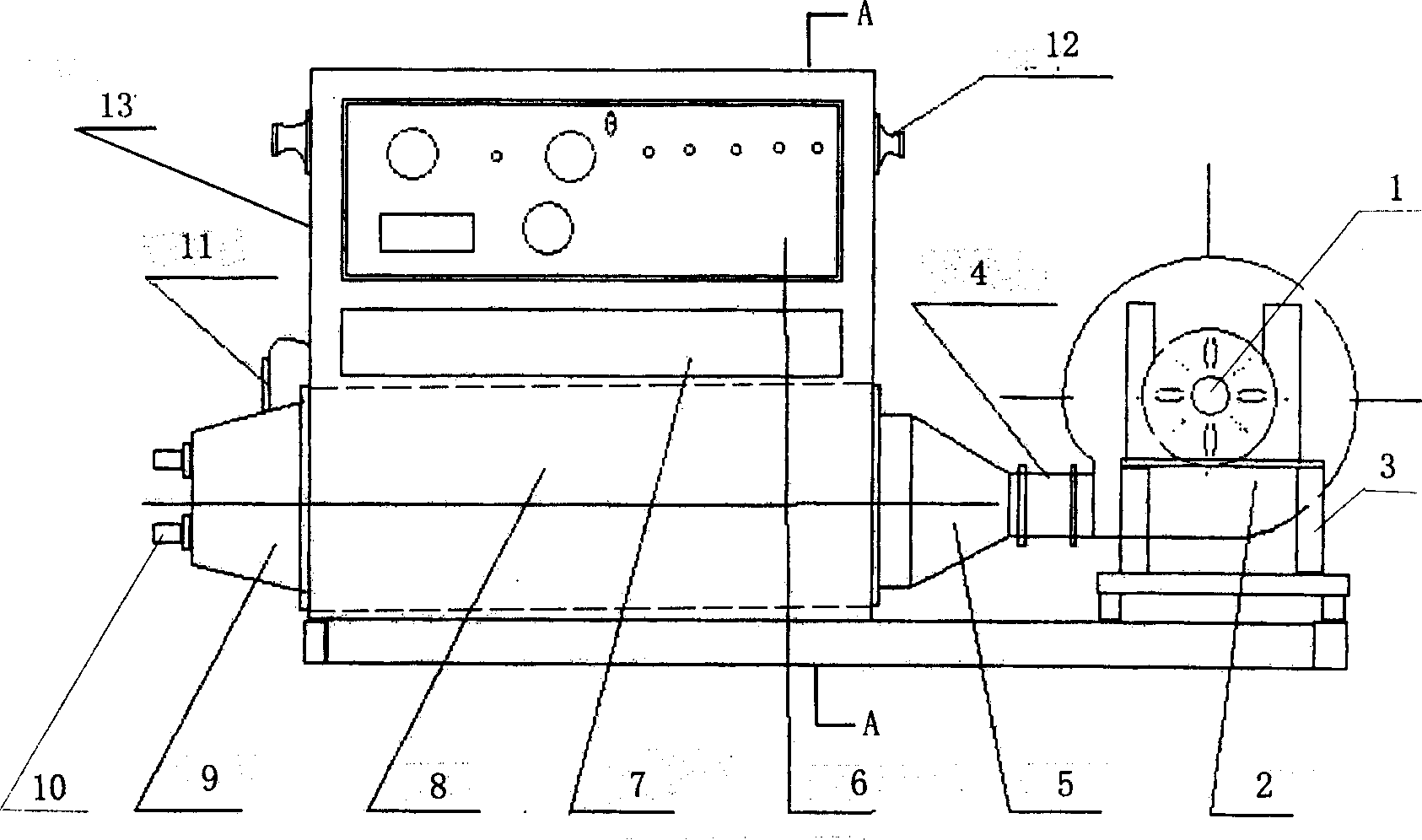 Hot-blast furnace for casting mold and its baking method