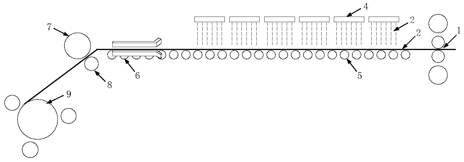 Method for preventing tail part of band steel from loop rising in front of coiling machine