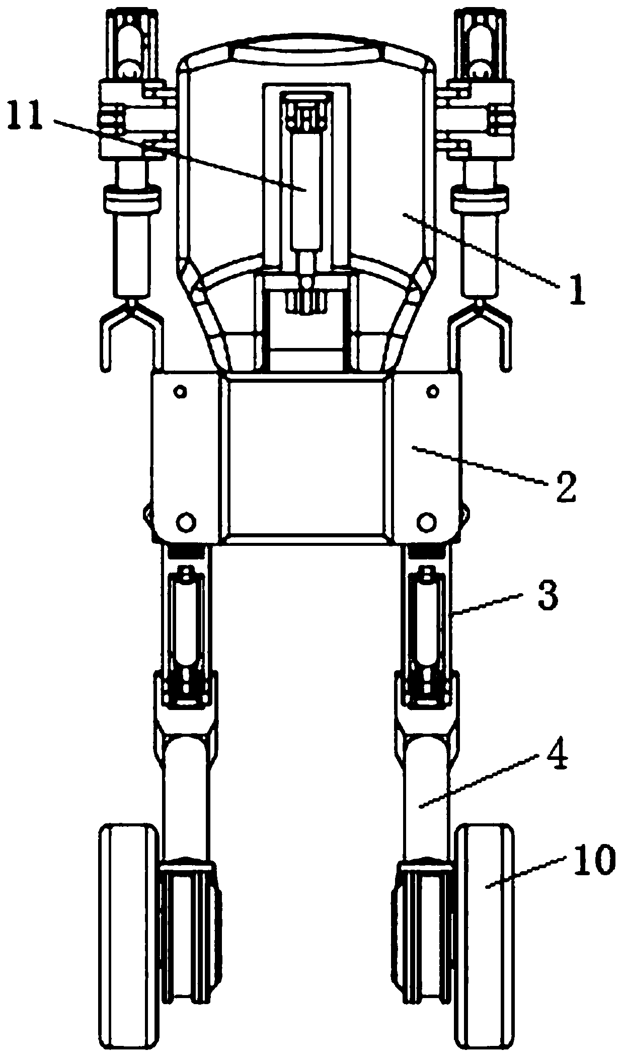 Double-leg and double-wheel composite motion robot