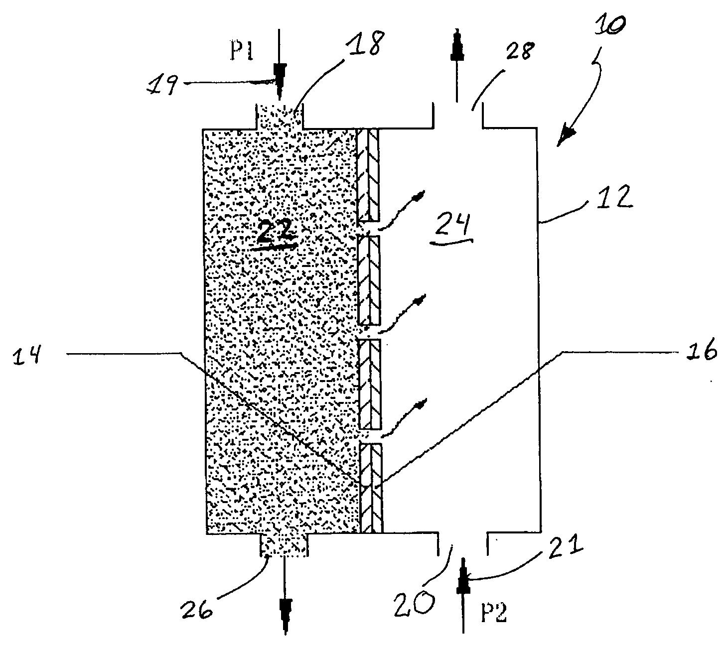 Membrane based contactor module for mass and heat transfer