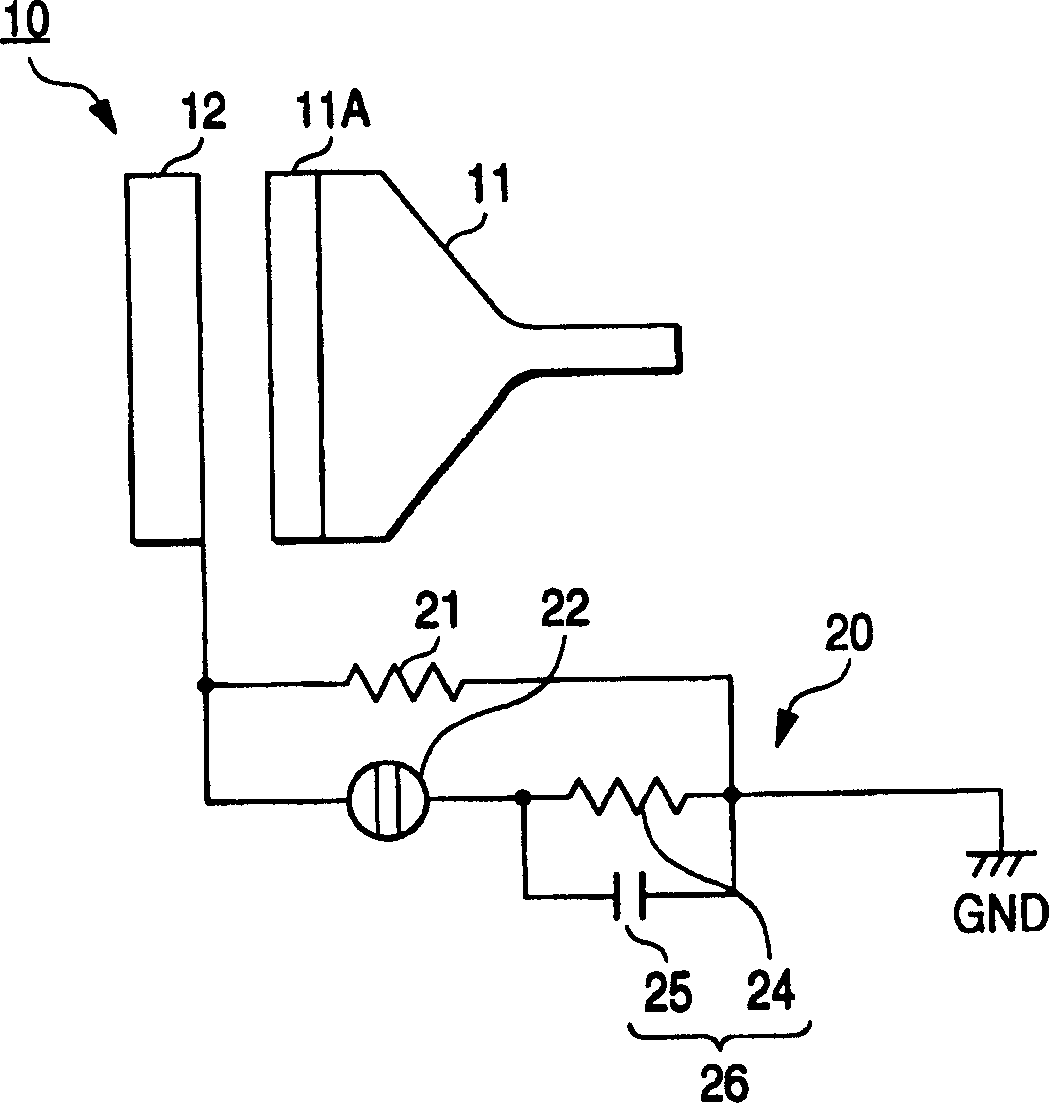 Electronic apparatus with metal part containing cabinet