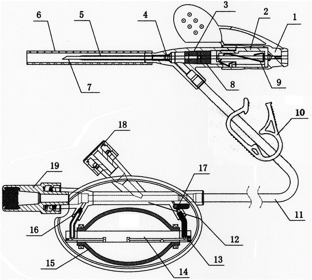 Continuous positive pressure remaining needle