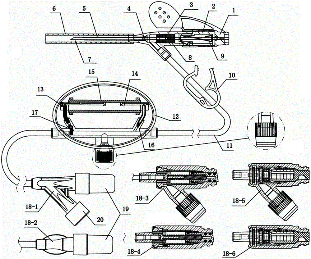 Continuous positive pressure remaining needle