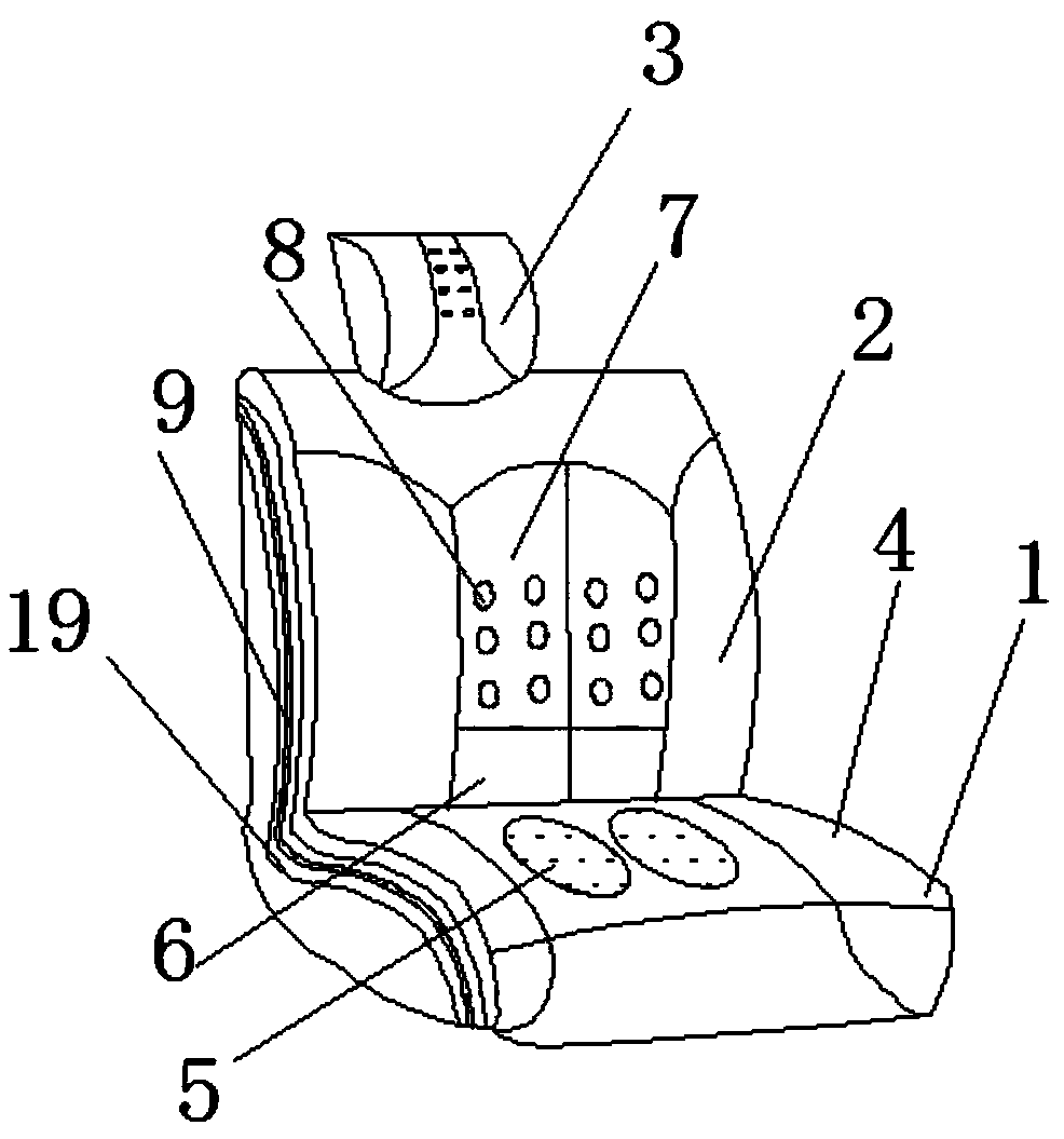 Four-season health-care and health-preserving automobile seat cushion