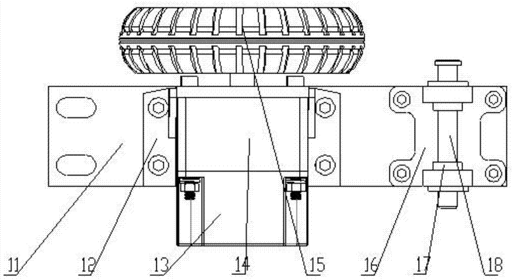 Suspension device for a wheeled mobile robot