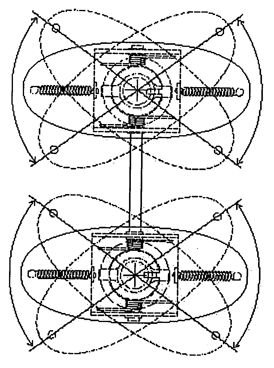 Mechanical device for performing single, orthogonal, alternate, and independent movements applicable to a gym apparatus