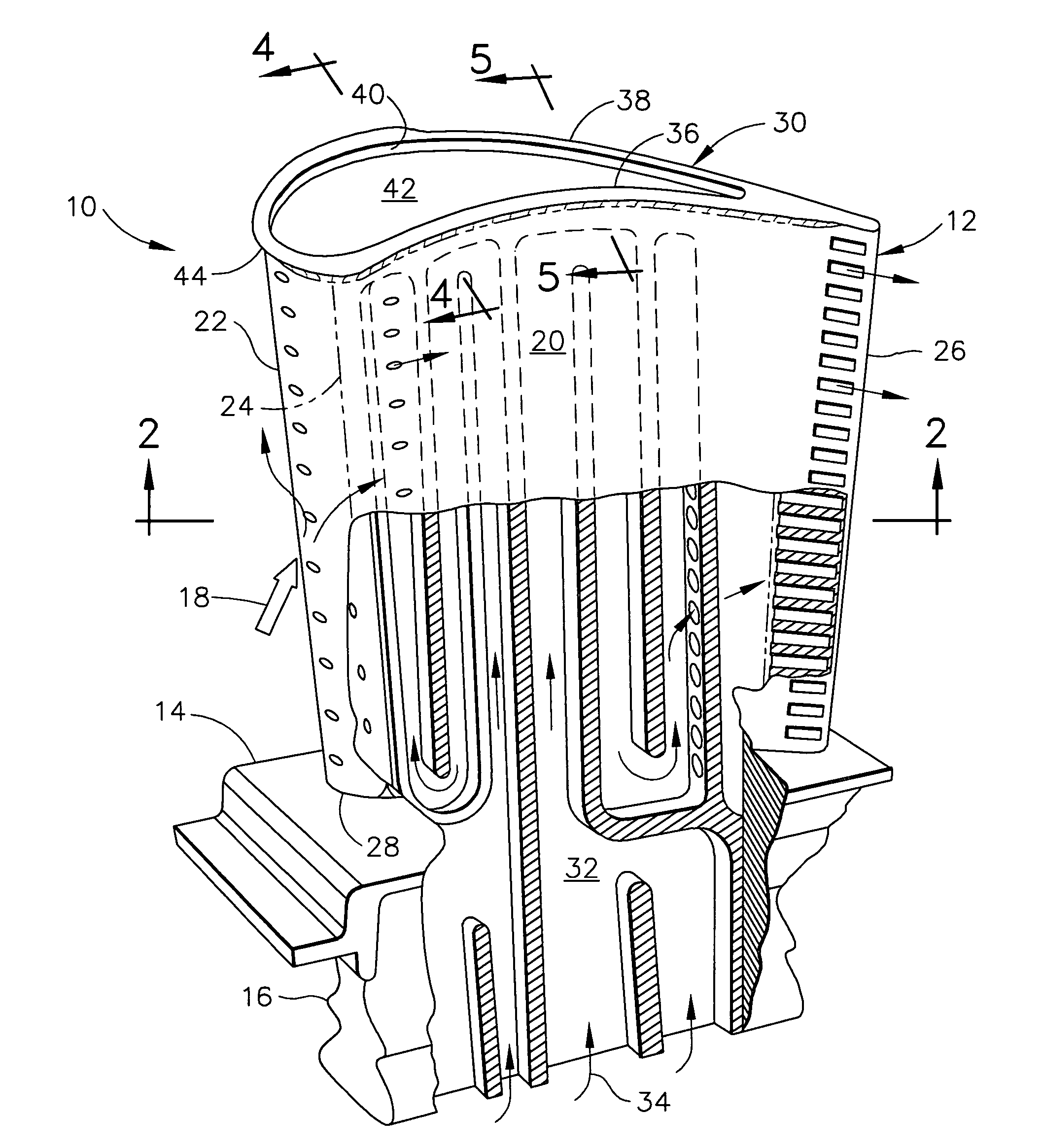 Flared tip turbine blade