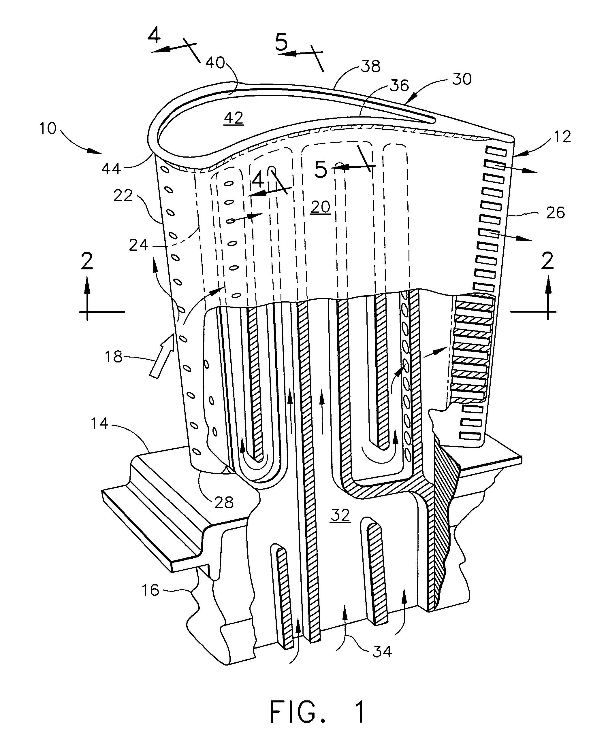 Flared tip turbine blade