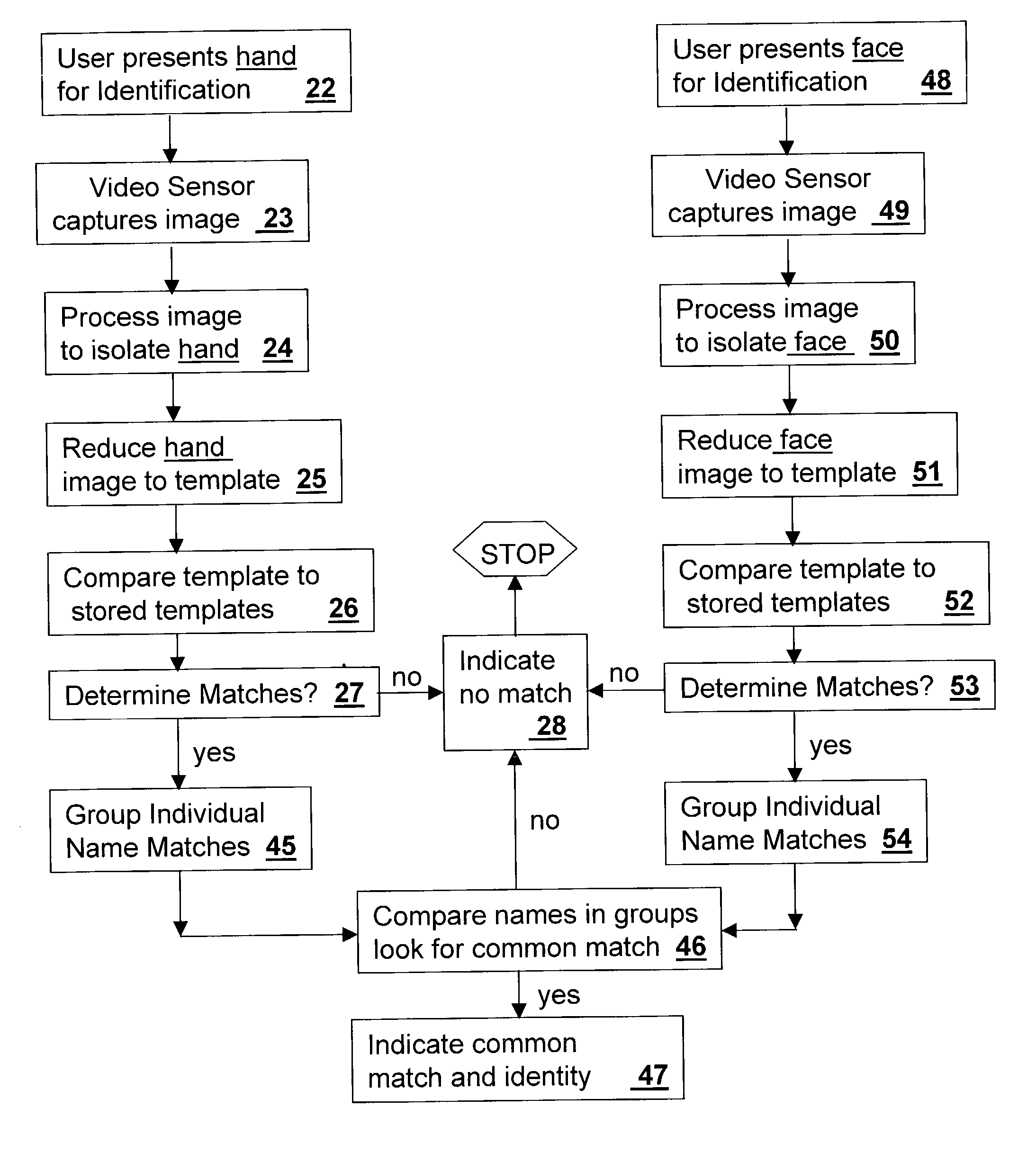 Method and apparatus for contactless hand recognition