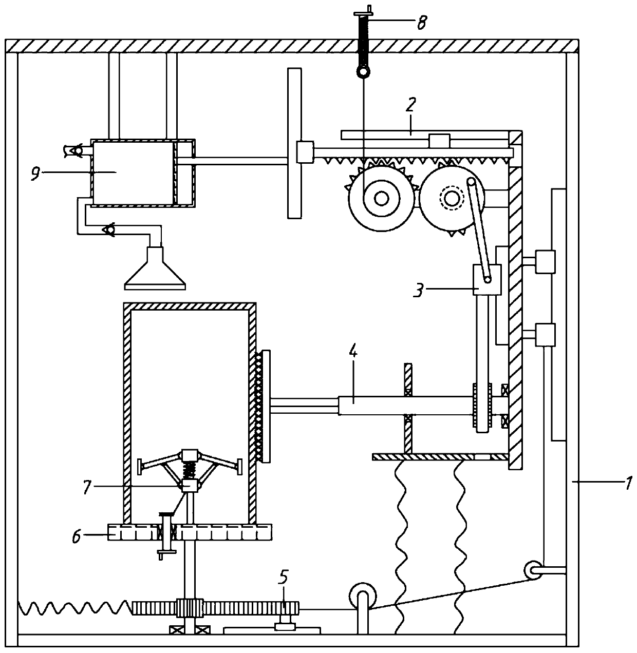 Automatic rust removal cleaning device for cylinder outer wall