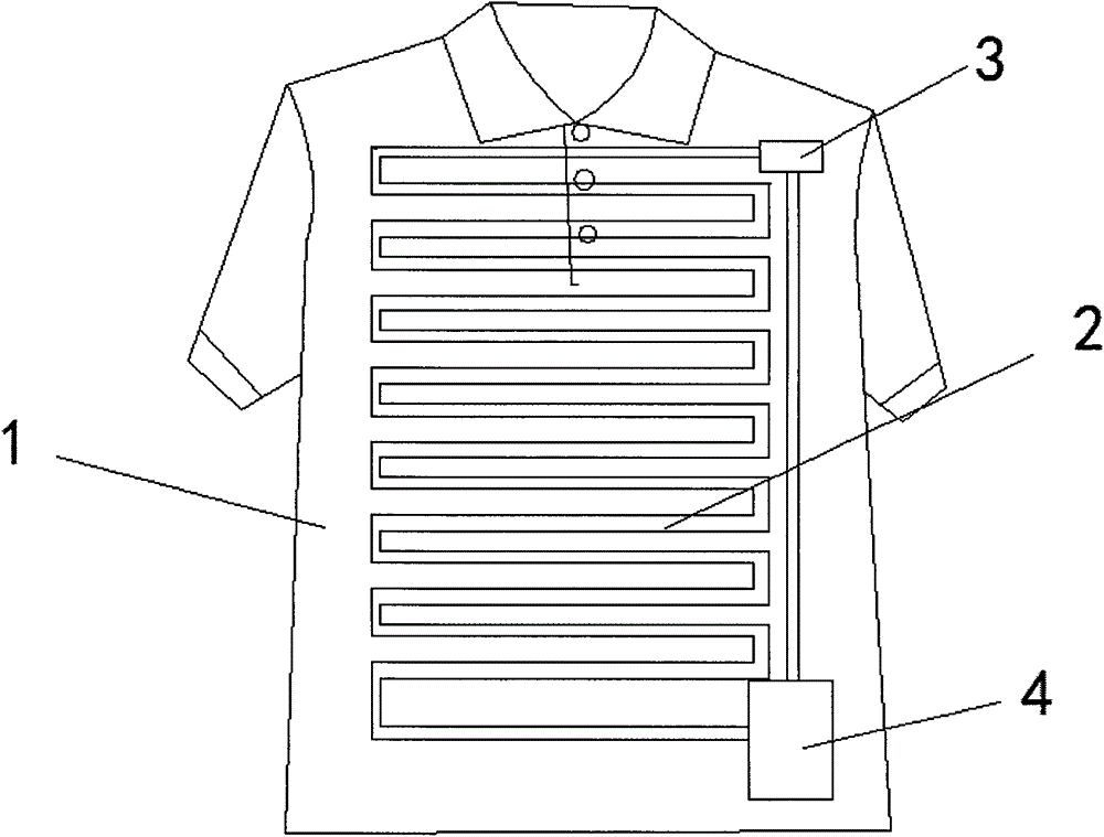 Double-layered anti-radiation fabric garment capable of reducing temperature of human body