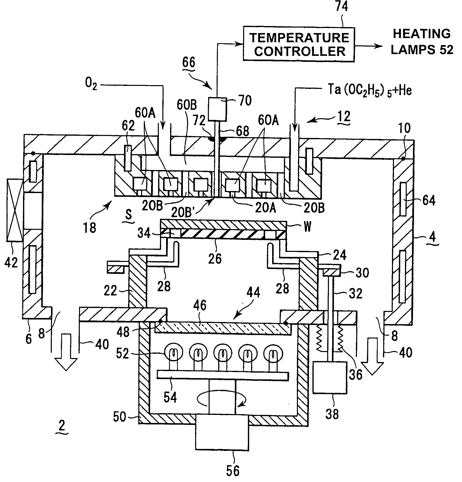 Shower head structure for processing semiconductor