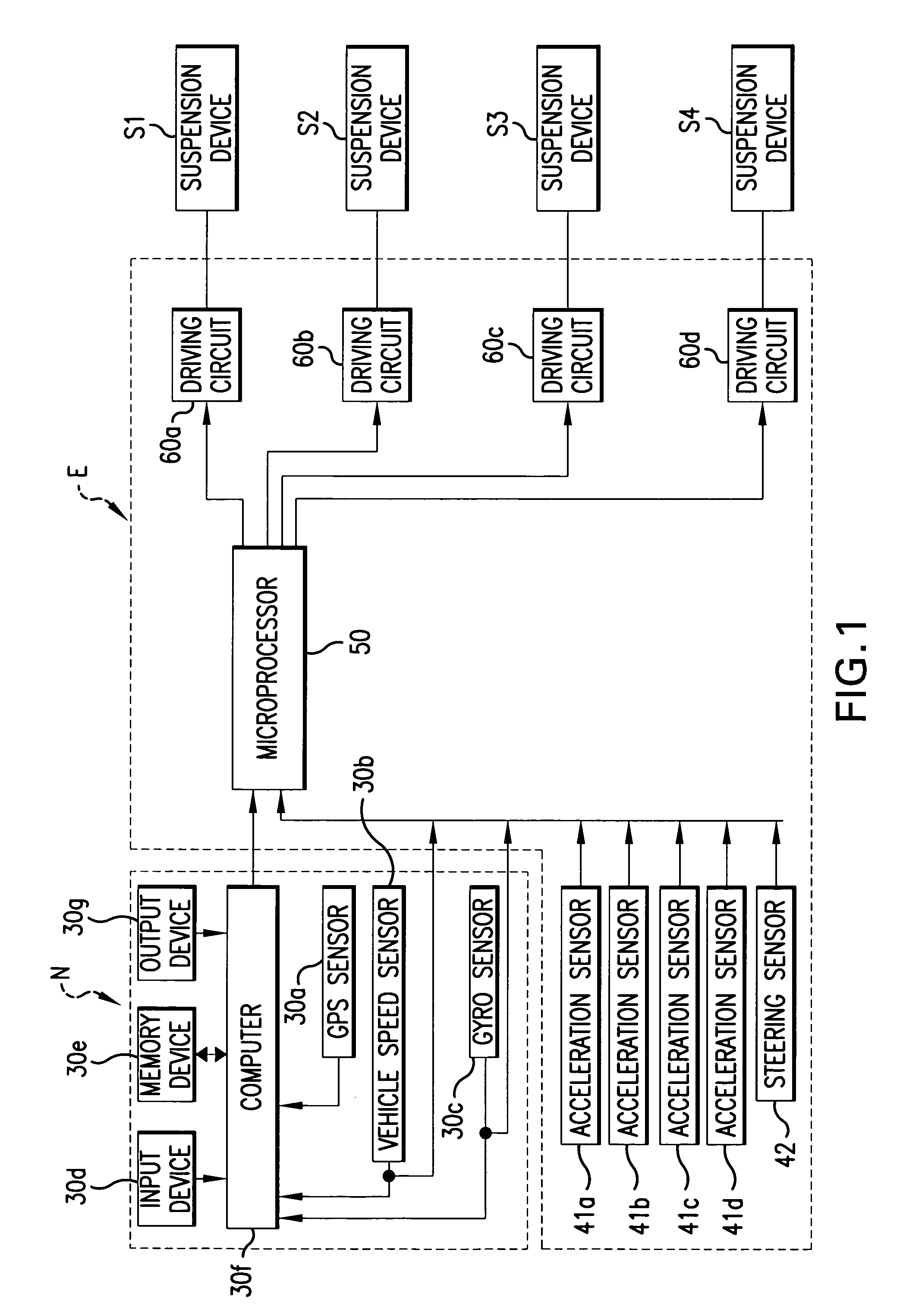 Vehicle suspension control system and suspension control method