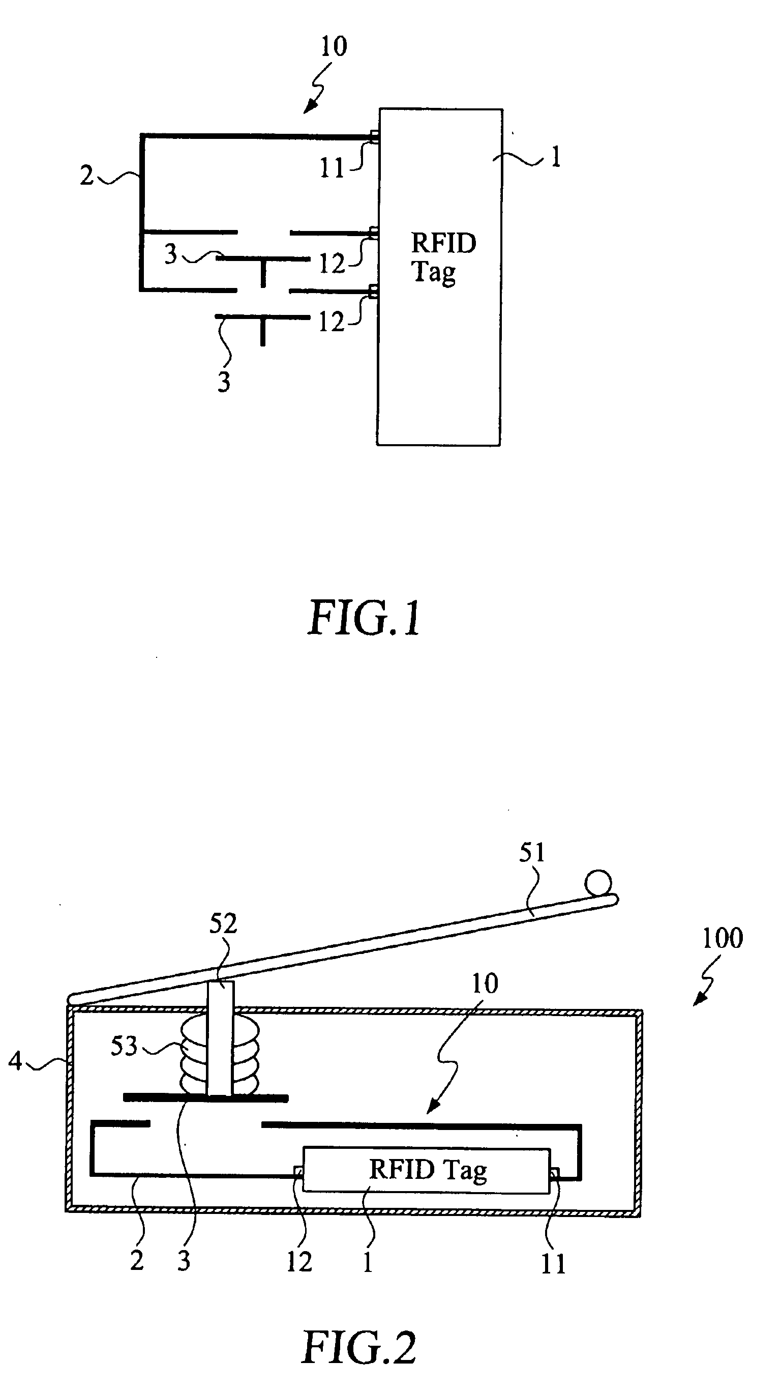 Switch detection device using RFID tag