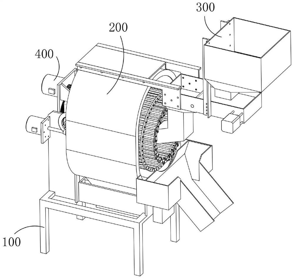 Classifying and screening assembly applied to tea leave production and processing