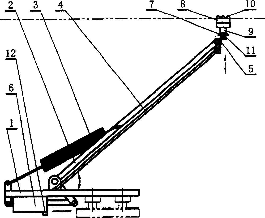 Double-wire pantograph type trolleybus collecting pole