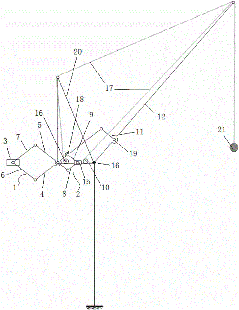 Extensible type hoisting equipment counterweight mechanism