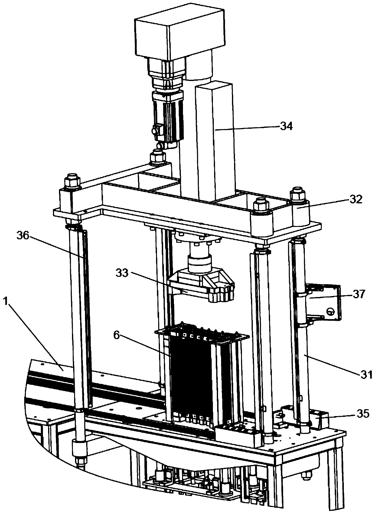 Hydrogen cell packing device and packing method thereof