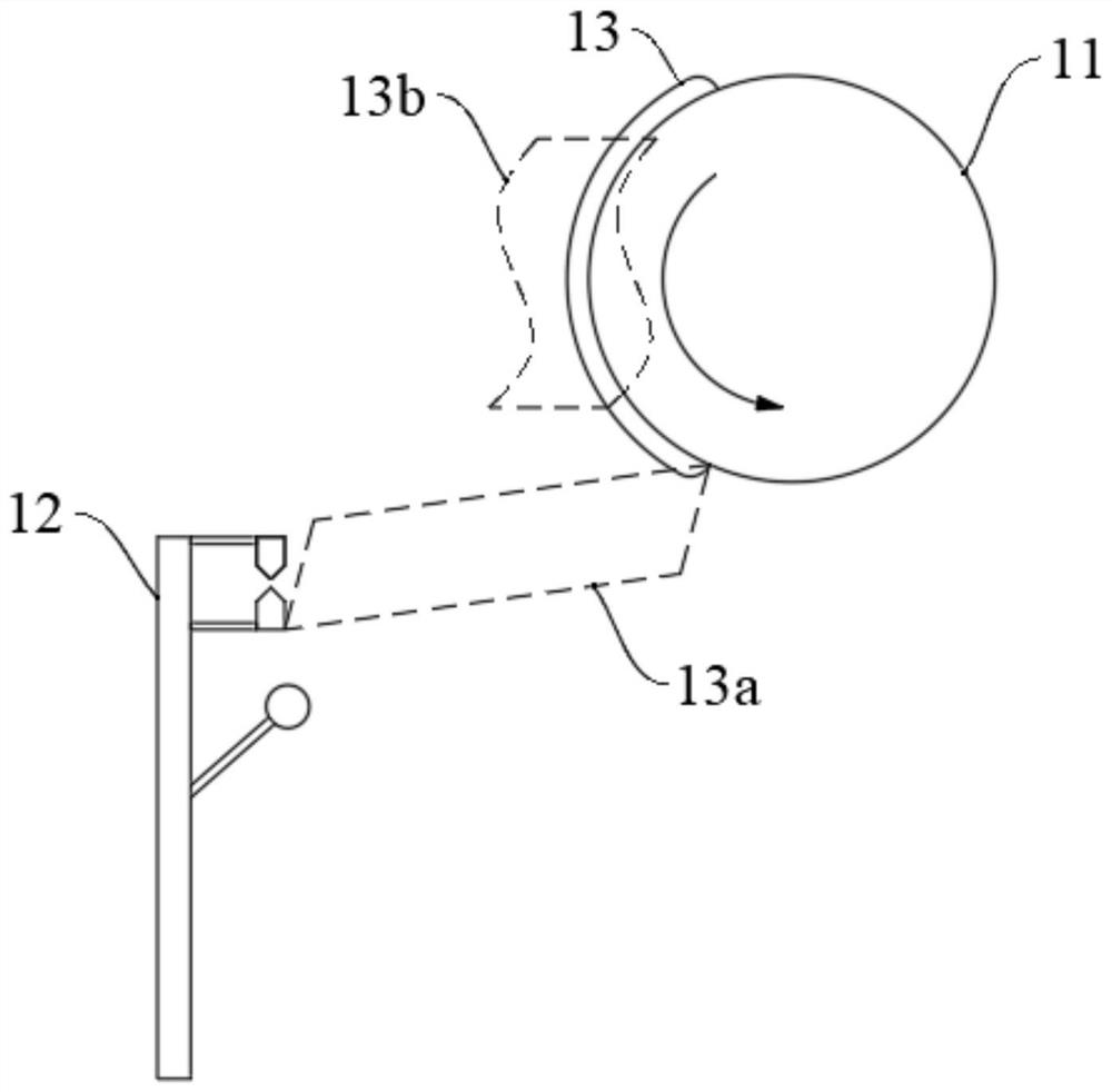 Stripping device and stripping method