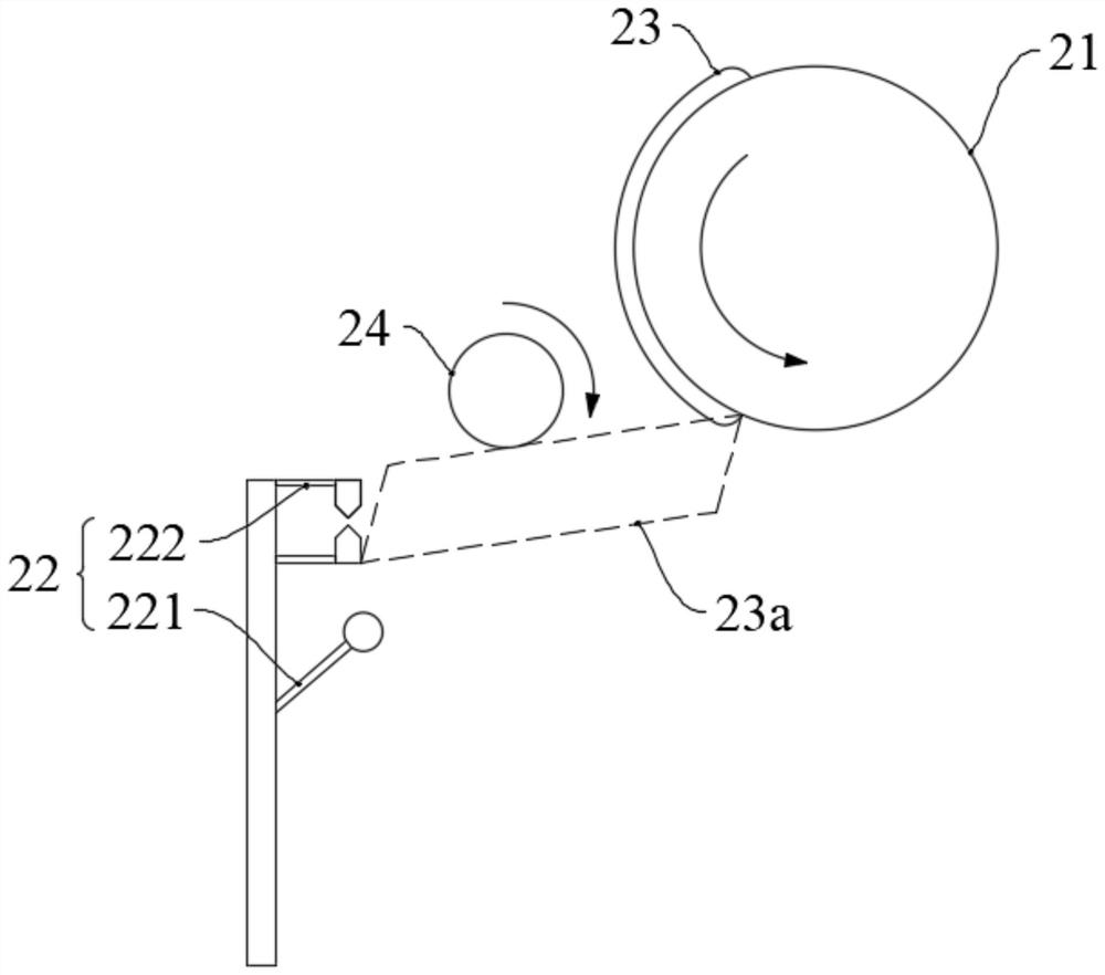 Stripping device and stripping method