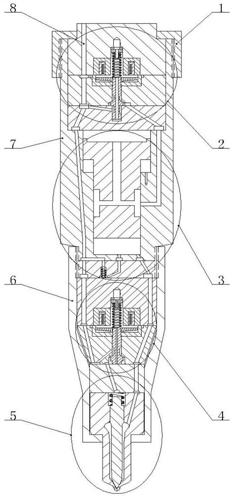 Dual valve electronically controlled fuel injector