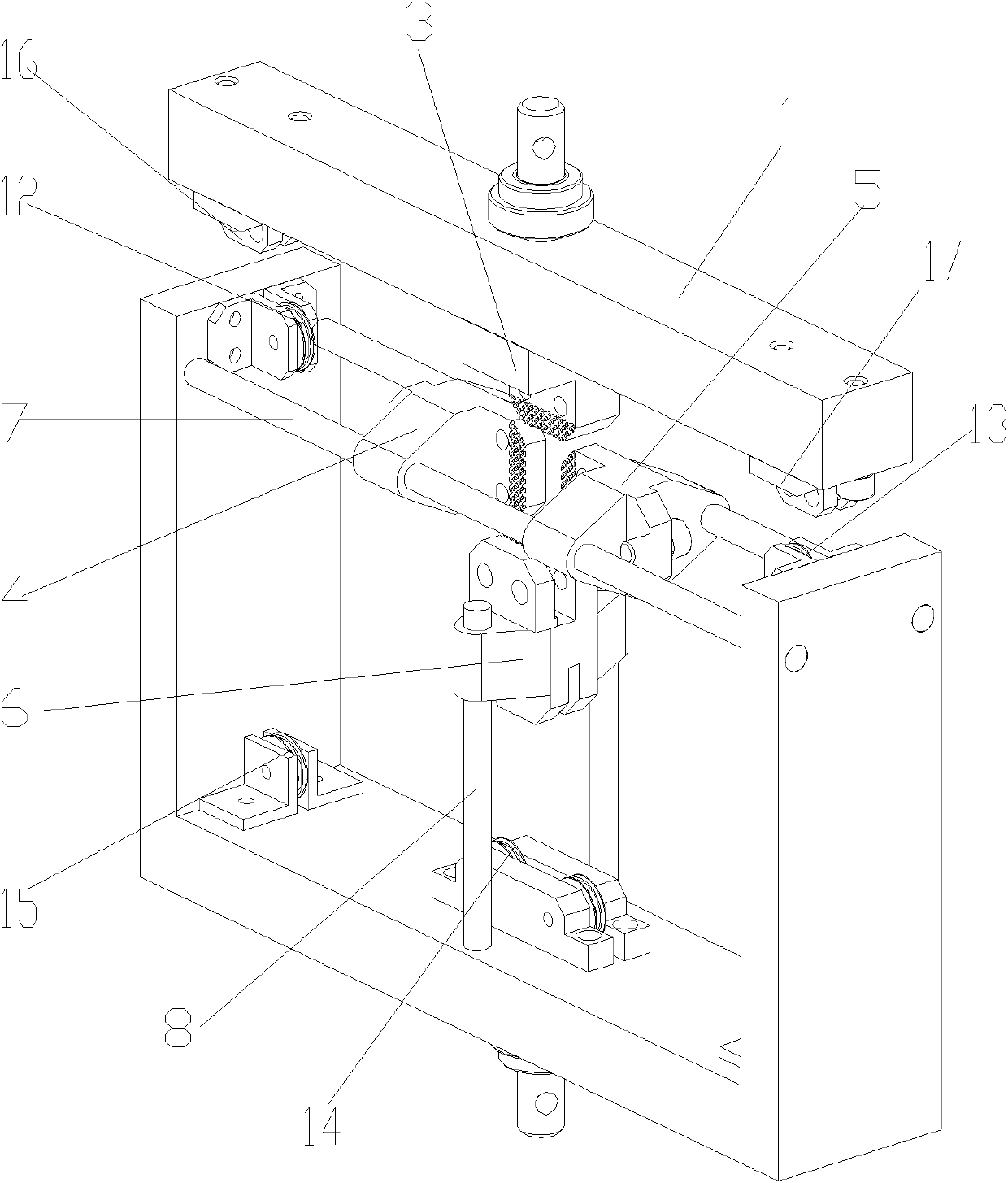 Dual-shaft synchronous stretching device