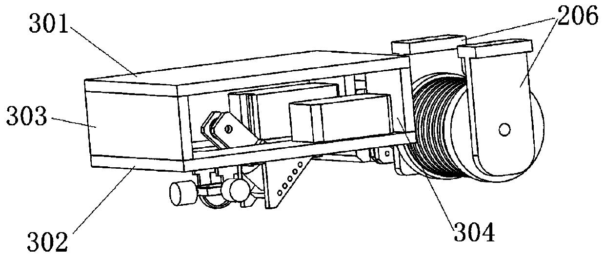 A kind of plane walking following support assisting device