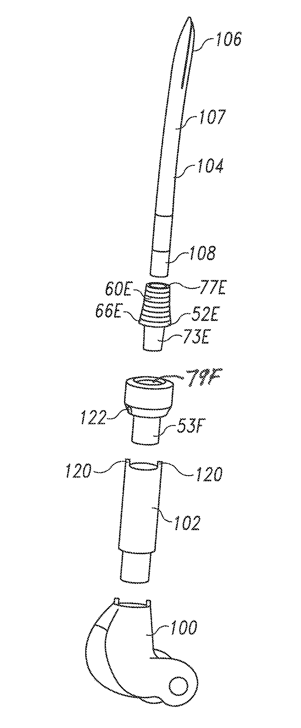 Modular diaphyseal and collar implant