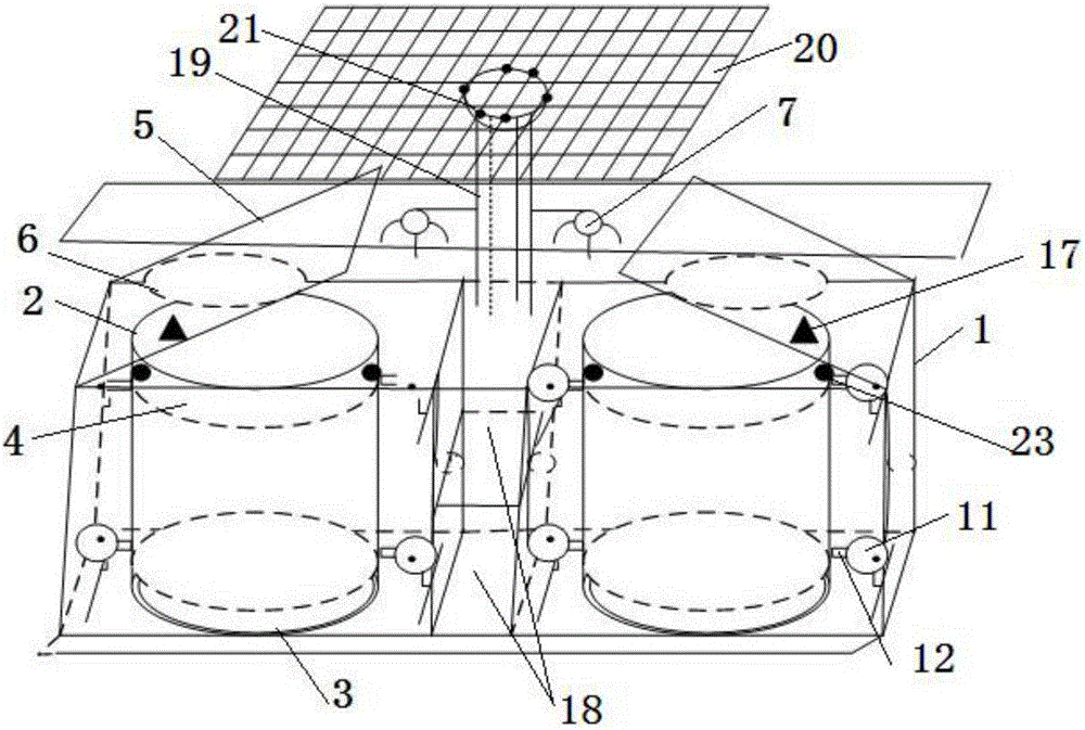 Garbage bag fixing device for automatic packaging bag replacing garbage can