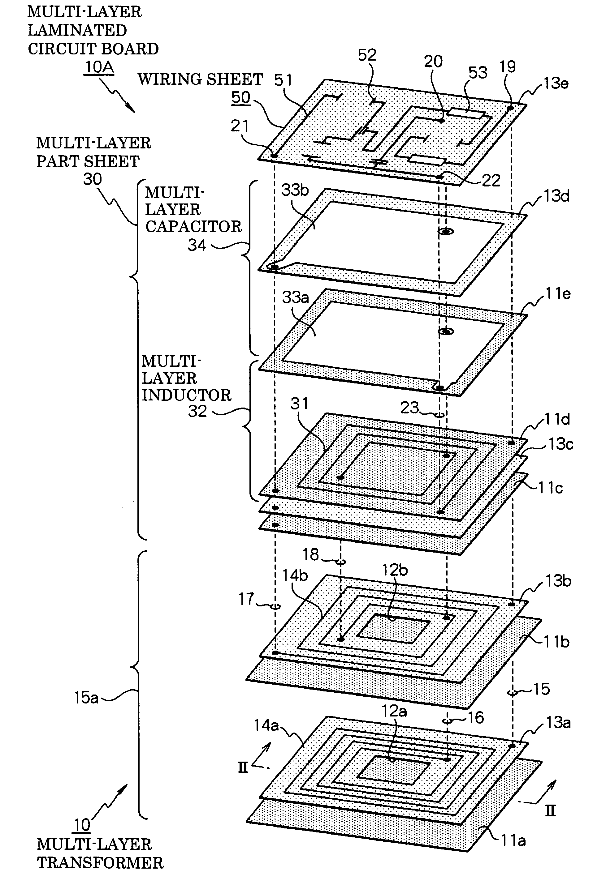 Multilayer laminated circuit board