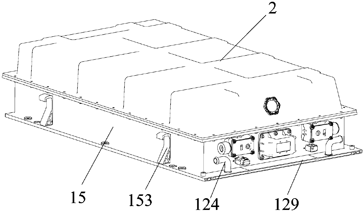 Integrated water-cooled power battery box