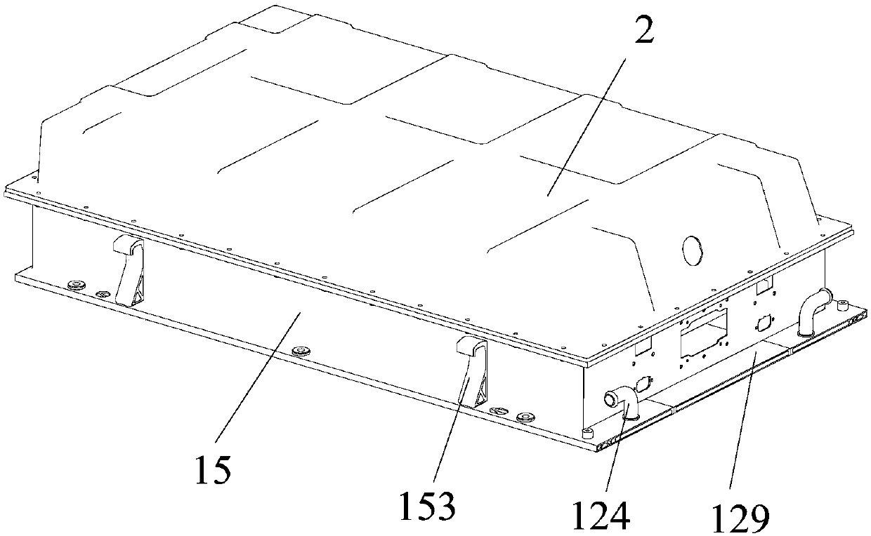 Integrated water-cooled power battery box